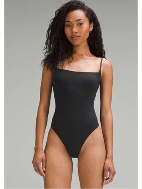 Lululemon Wundermost Ultra-Soft Nulu Square-Neck Spaghetti Strap Bodysuit